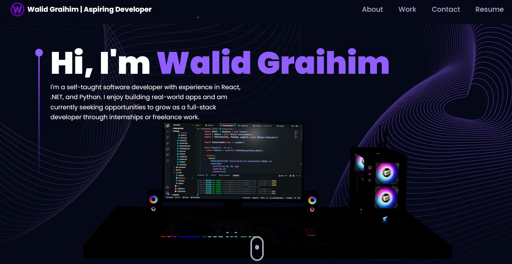 Case study: business website screenshot